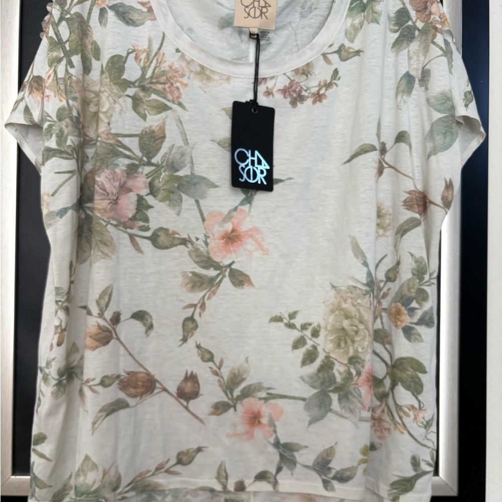Chaser Floral Print Women's Top - Cream